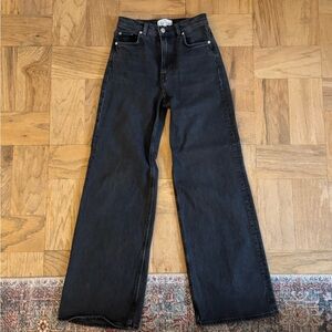 & Other Stories Black Flare Wide-Leg Jeans